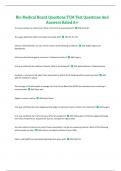 Bio Medical Board Questions TCM Test Questions And Answers Rated A&plus;