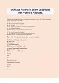 BSN 206 Hallmark Exam Questions With Verified Answers&period;
