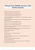 Hallmark Exam BSN206 Questions With Verified Answers&period;
