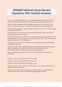 BSN206 Hallmark Exam Review Questions With Verified Answers&period;