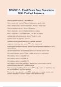 BSNS112 - Final Exam Prep Questions With Verified Answers&period;