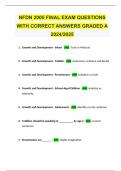 NFDN 2005 FINAL EXAM QUESTIONS WITH CORRECT ANSWERS GRADED A 2024&sol;2025