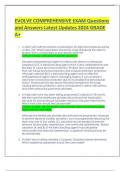 EVOLVE COMPREHENSIVE EXAM Questions and Answers Latest Updates 2024 GRADE A&plus;