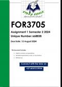 FOR3705 Assignment 1 &lpar;QUALITY ANSWERS&rpar; Semester 2 2024