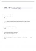 CPT 101 Concepts Exam Questions and Correct Answers