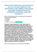 EPPP I&sol;O PSYCHOLOGY EXAM NEWEST ACTUAL EXAM COMPLETE 120 QUESTIONS AND CORRECT DETAILED ANSWERS WITH RATIONALES &lpar;VERIFIED ANSWERS&rpar; &vert;ALREADY GRADED A&plus;