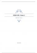 MQM 220  Question and answers rated A&plus; 