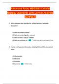 Advanced Patho NSG5003 Cellular Biology Questions with Correct Answers  2024&sol;2025