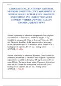 ATI DOSAGE CALCULATION RN MATERNAL  NEWBORN ONLINE PRACTICE ASSESSMENT 3&period;1  NEWEST 2024-2025 ACTUAL EXAM COMPLETE  85 QUESTIONS AND CORRECT DETAILED  ANSWERS &lpar;VRIFIED ANSWERS&rpar; &vert;ALEADY  GRADED A&plus;&vert;&vert;BRAND NEW&excl;&excl;