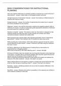 D005 CONSIDERATIONS FOR INSTRUCTIONAL PLANNING