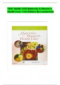 TEST BANK FOR Maternity & Women&rsquo;s Health Care&comma; 11th Edition BY Lowdermilk Latest 2024 UPDATE&period; Questions with correct and verified answers&period;
