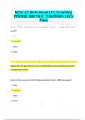 NCIA AZ State Exam LTC Licensing Practice Test PART 1 Numbers 100&percnt;  Pass
