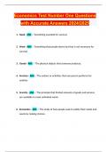 Economics Test Number One Questions with Accurate Answers 2024&sol;2025
