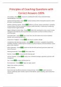 Coaching Principles Test Questions with Correct Answers 100&percnt;