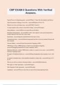 CBP EXAM 8 Questions With Verified Answers&period;