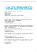  LATEST CWV-101 QUIZ 3 WITH UPDATED SOLUTIONS A GRADED