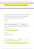 CPAR Questions and Correct Answers