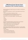CNM Board Exam Review Exam Questions With Verified Answers&period;