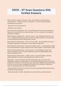 CRCR &ndash; ST Exam Questions With Verified Answers&period;