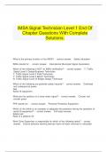  IMSA Signal Technician Level 1 End Of Chapter Questions With Complete Solutions&period;