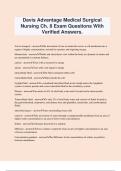 Davis Advantage Medical Surgical Nursing Ch&period; 8 Exam Questions With Verified Answers&period;