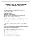 NURS 4506 - TEST 1 &lpar;PART 1&rpar; QUESTIONS WITH COMPLETE SOLUTIONS
