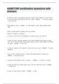 AANP FNP certification questions with  answers