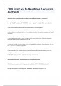 PMC Exam wk 14 Questions & Answers 2024&sol;2025