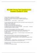 NC DMV Driving Test Questions And Answers Graded A&plus; 2024&period;