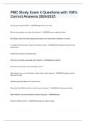 PMC Study Exam 4 Questions with 100&percnt; Correct Answers 2024&sol;2025