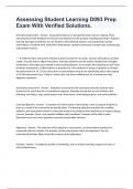 Assessing Student Learning D093 Prep Exam With Verified Solutions&period;