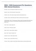 WGU - D293 Assessment Pre Questions With Solved Solutions&period;