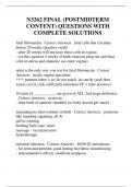 N3262 FINAL &lpar;POSTMIDTERM CONTENT&rpar; QUESTIONS WITH COMPLETE SOLUTIONS