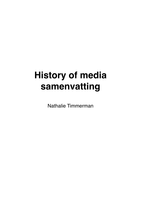 History of Media Samenvatting - CMD 2e Jaar 