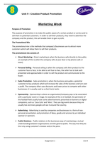 Marketing Week - P1 Assignment 1 Unit 9