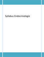 Syllabus/samenvatting Endocrinologie