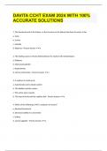 DAVITA CCHT EXAM 2024 WITH 100&percnt; ACCURATE SOLUTIONS