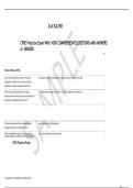 CFRE Practice Exam With 100&percnt; COMPREHESIVE QUESTIONS AND ANSWERS A&plus; GRADED