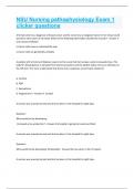 NSU Nursing pathophysiology Exam 1 clicker Questions And Answers&period;