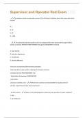 Supervisor and Operator Rad Exam Questions And Answers &lpar;2024 &sol; 20245 &lpar;Verified Answers&rpar;