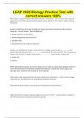 LEAP 2025 Biology Practice Test with correct answers 100&percnt;