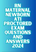 RN Maternal Newborn ATI Proctored EXAM Questions AND Answers 2024  LATEST &vert; Already Grade A&plus;