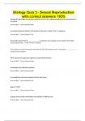 Biology Quiz 3 - Sexual Reproduction with correct answers 100&percnt;