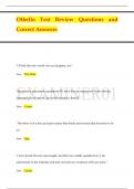 Othello Test Review Questions and  Correct Answers "I Think this tale would win my daughter&comma; too&period;" Ans&colon; The Duke "Reputation&comma; reputation&comma; reputation&excl; O I have lost my reputation&excl; I have lost the  immortal part of myself&comma; and what remains is besti