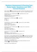 Newborn Assessment & Nursing Care Study Guide- Questions and 100&percnt; Correct Answers