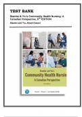 TEST BANK FOR Stamler & Yiu's Community Health Nursing&comma; A Canadian Perspective 6th Edition &lpar;CHAPTERS 1-33&rpar;