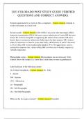 2023 COLORADO POST STUDY GUIDE VERIFIED  QUESTIONS AND CORRECT ANSWERS&period;