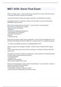 MGT 4330- Davis Final Exam with perfect answers 2024