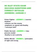 NC BLET STATE EXAM  2023&sol;2024 QUESTIONS AND  CORRECT DETAILED  ANSWERS &vert; AGRADE 2