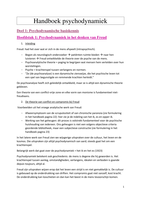 Samenvatting handboek psychodynamiek 